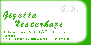 gizella mesterhazi business card